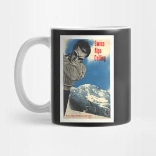 Swiss Alps Calling, Ski Poster Mug